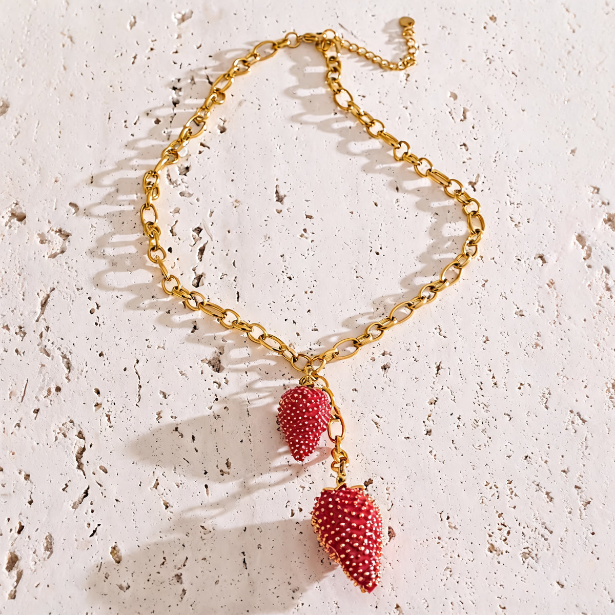 Poppy Strawberry Charm Necklace