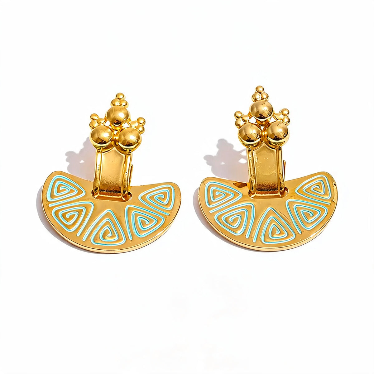 Thea Enamel Fan Earrings