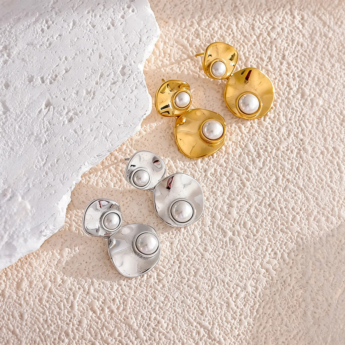 Bess Disc Drop Earrings