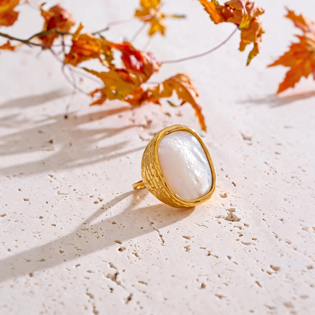 Penny Shell Open Ring