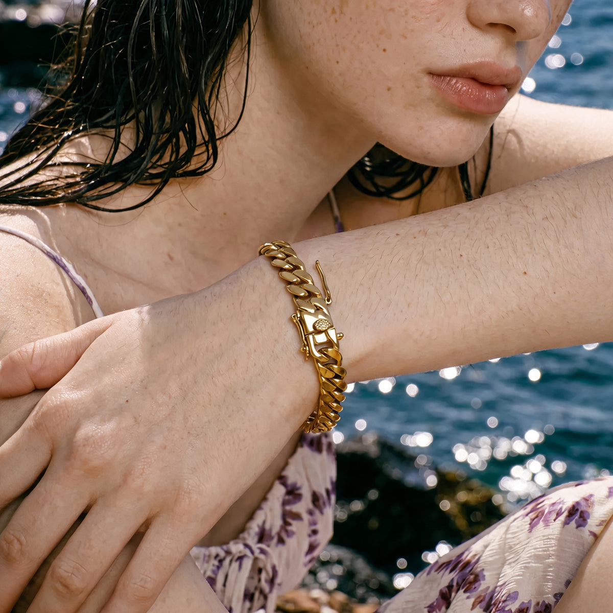 Reese Cuban Chain Bracelet