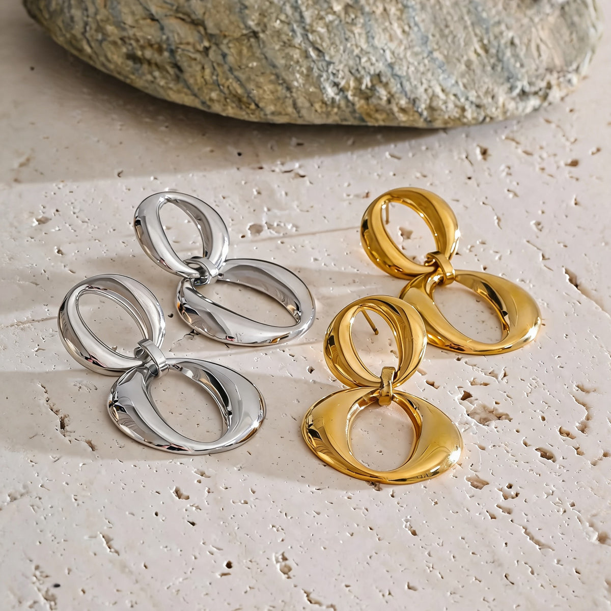 Ida Geometric Drop Earrings