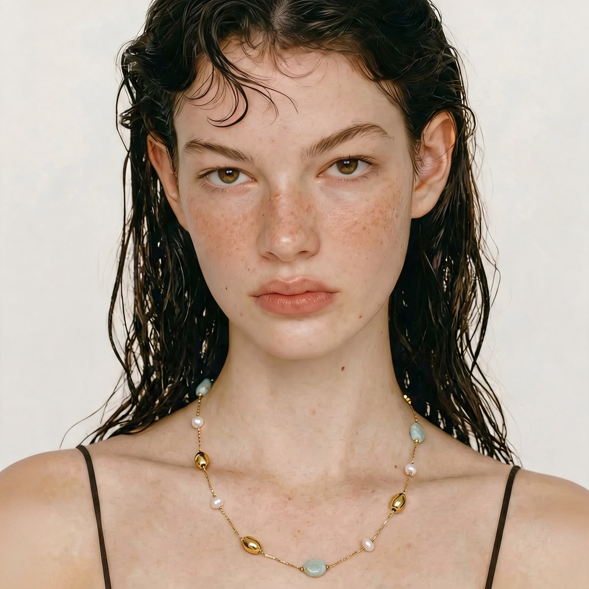 Alba Stone Bead Necklace