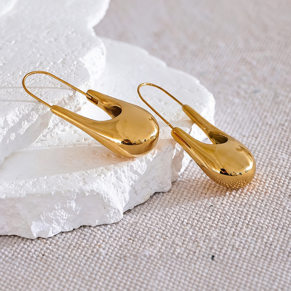 Greer Textured Hoop Earrings