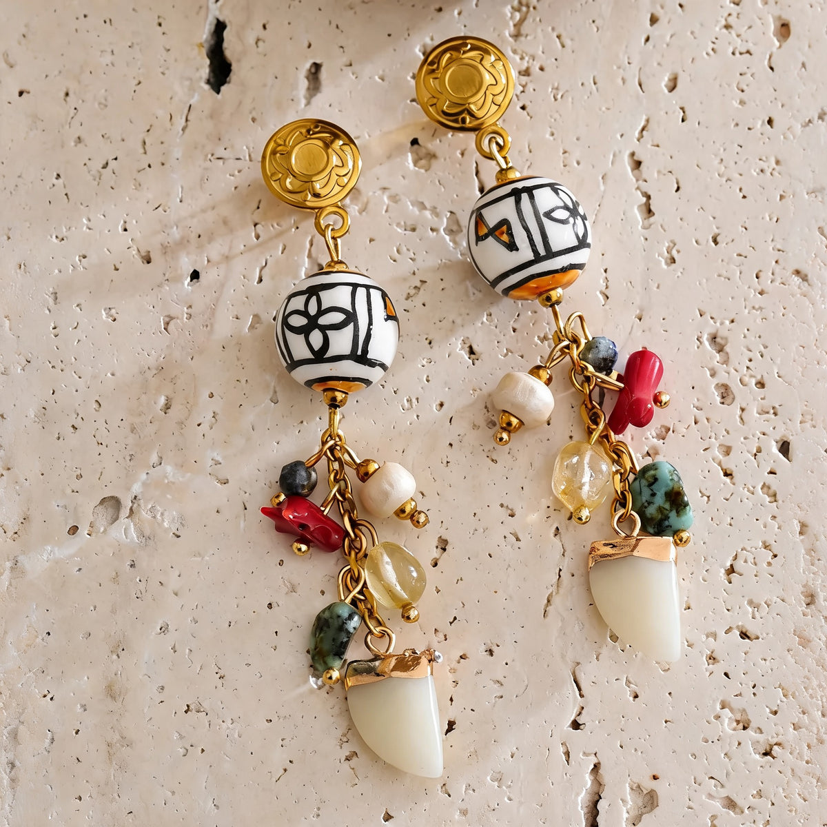 Laurel Stone Drop Earrings