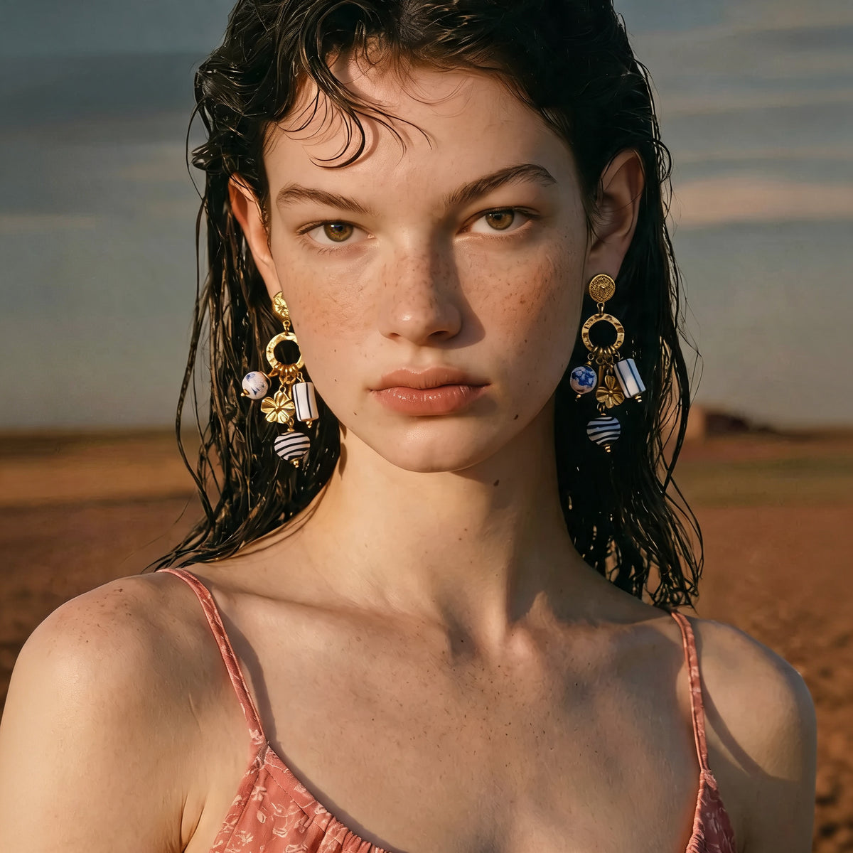 Pia Ceramic Charm Earrings