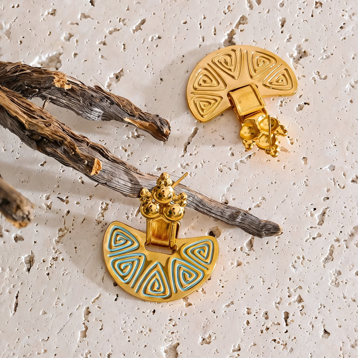 Thea Enamel Fan Earrings
