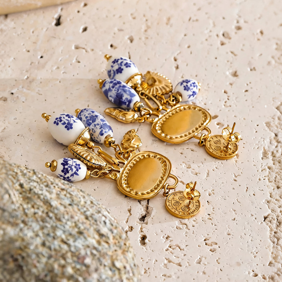 Nadia Ceramic Flower Earrings