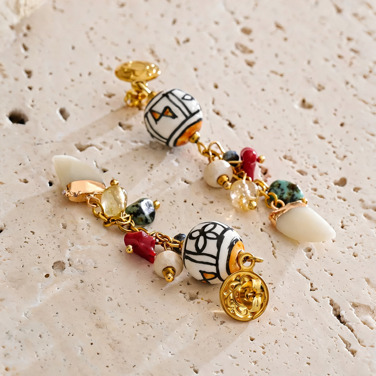 Laurel Stone Drop Earrings