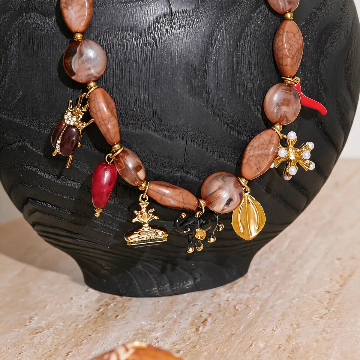 Caro Acrylic Charm Necklace