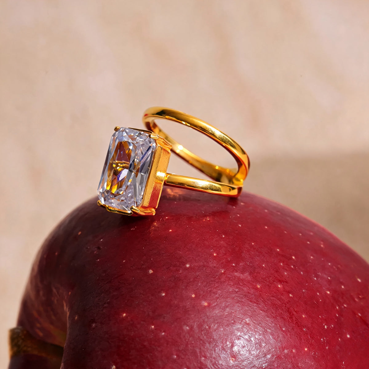 Lena Crystal Rectangle Ring