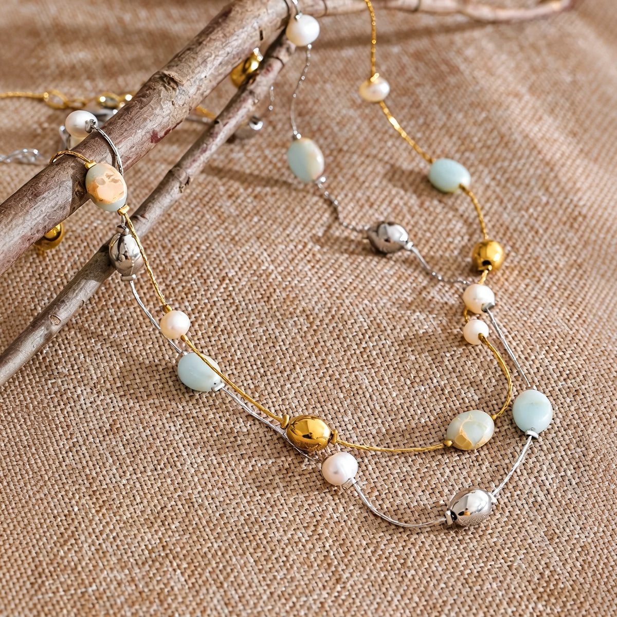 Alba Stone Bead Necklace