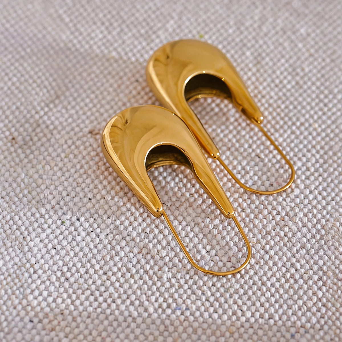 Greer Textured Hoop Earrings