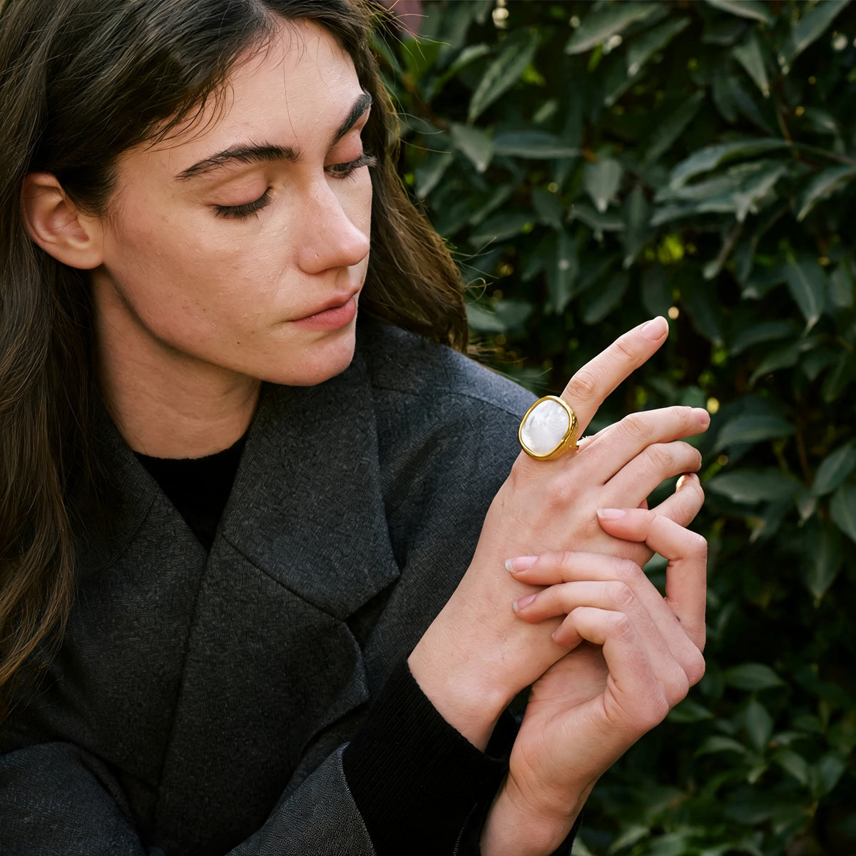 Penny Shell Open Ring