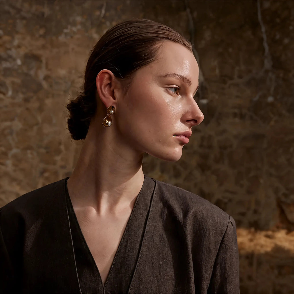 Bess Disc Drop Earrings