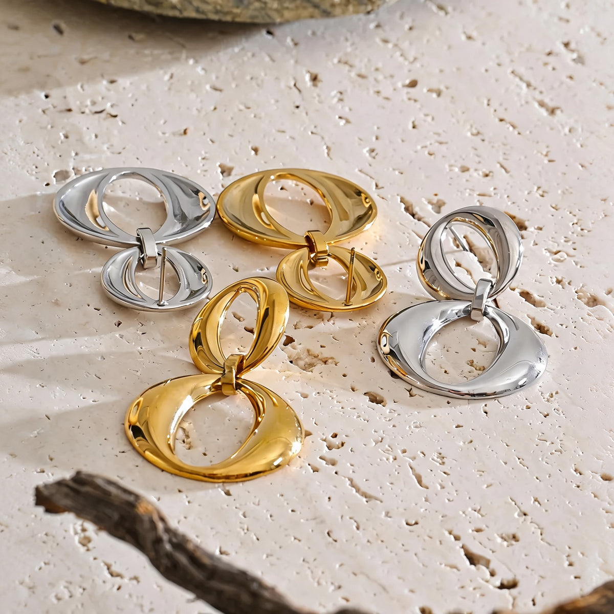 Ida Geometric Drop Earrings