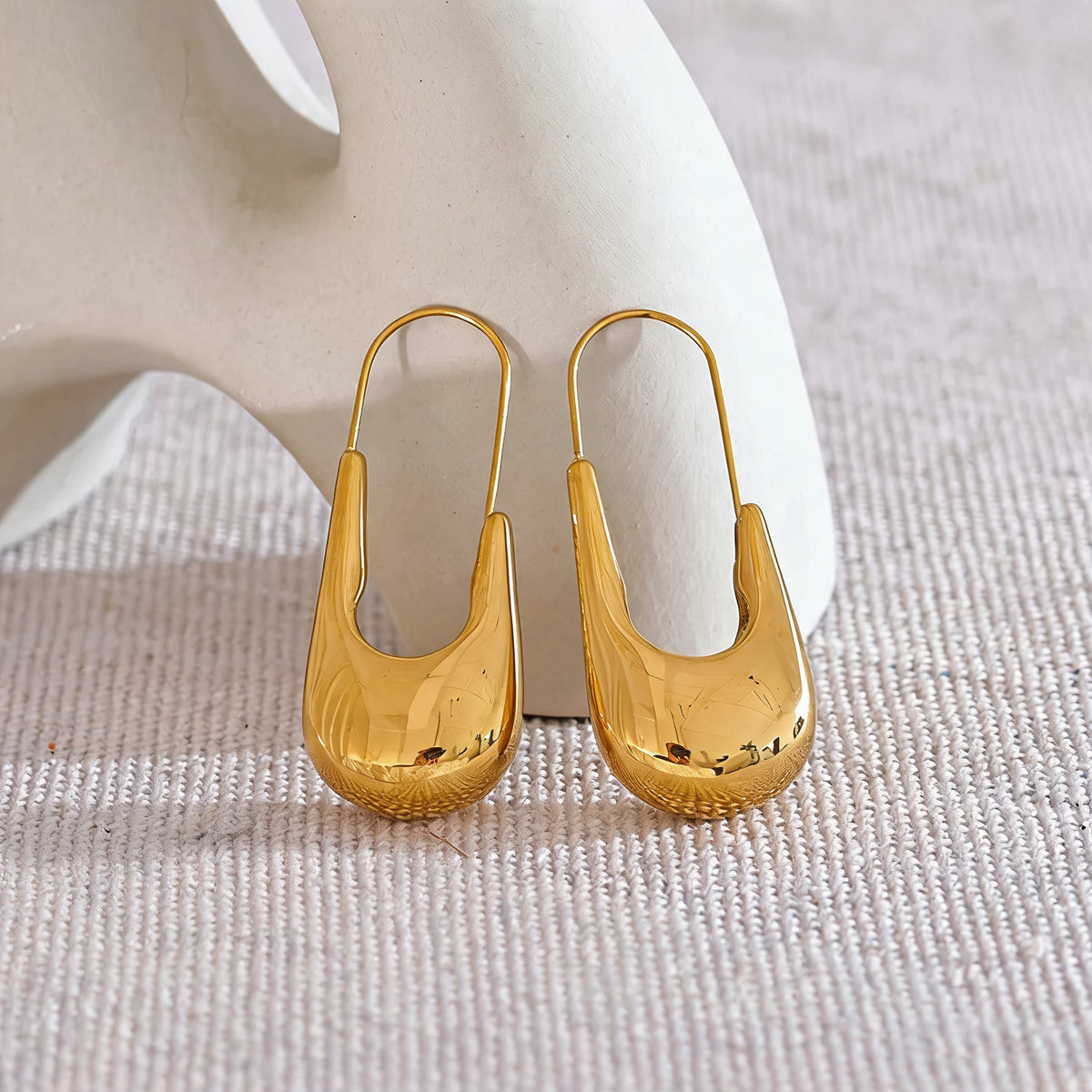 Greer Textured Hoop Earrings