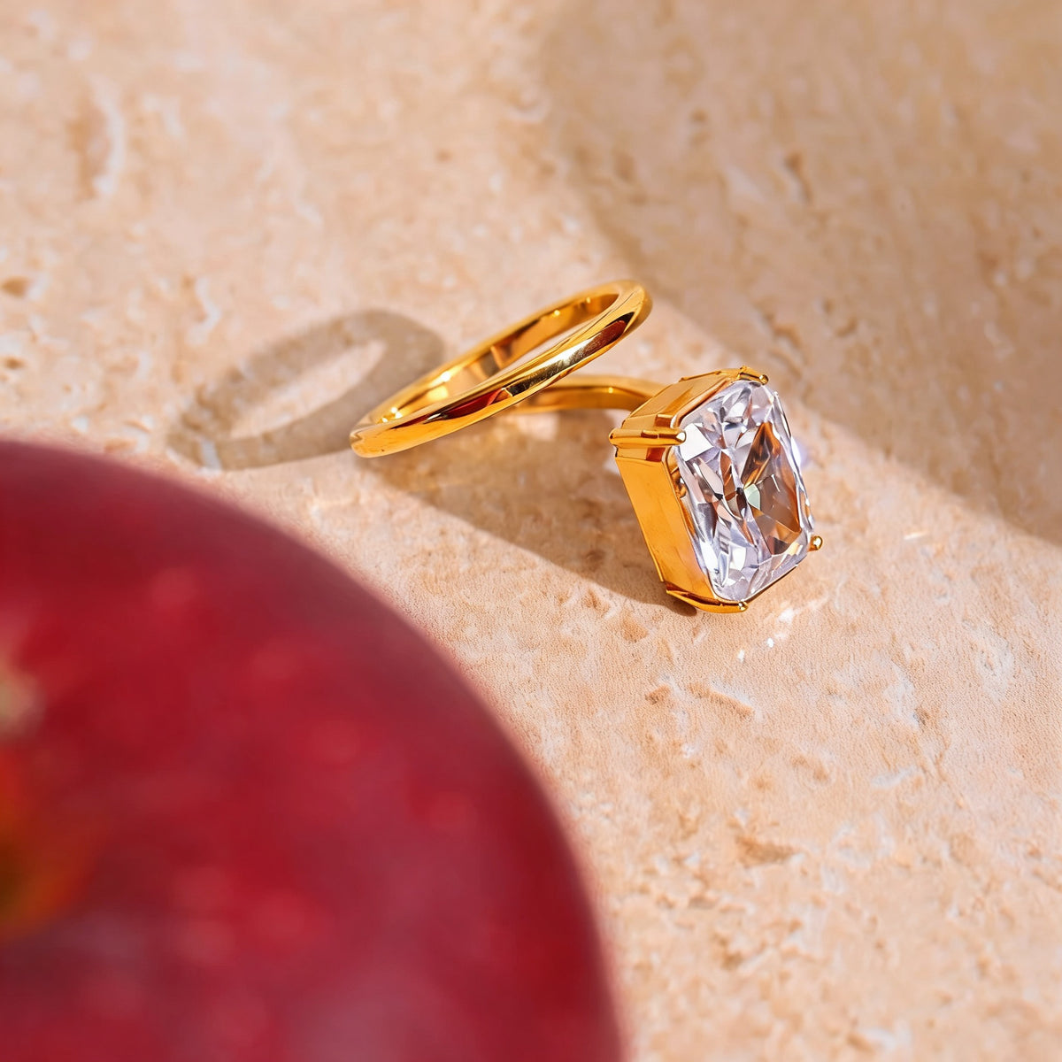 Lena Crystal Rectangle Ring