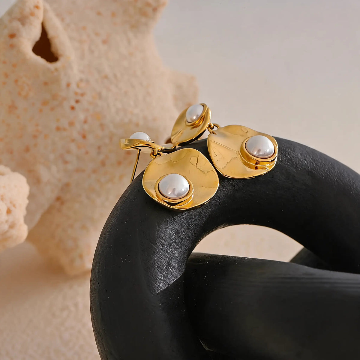Bess Disc Drop Earrings