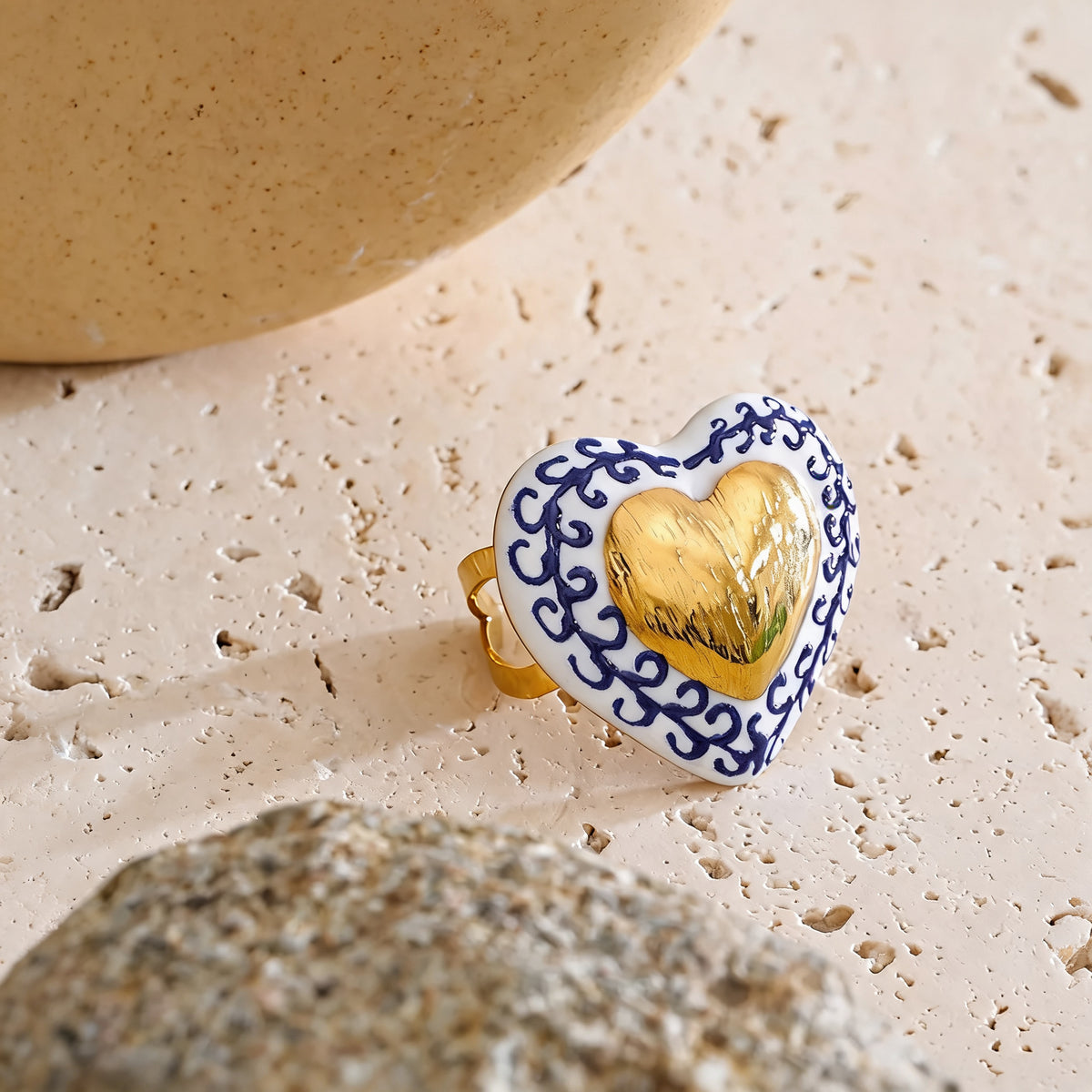 Darcy Heart Charm Ring