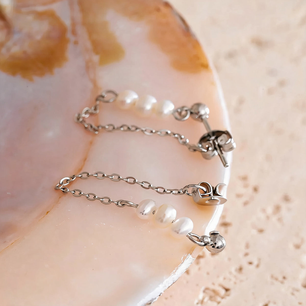 Freya Pearl Tassel Earrings