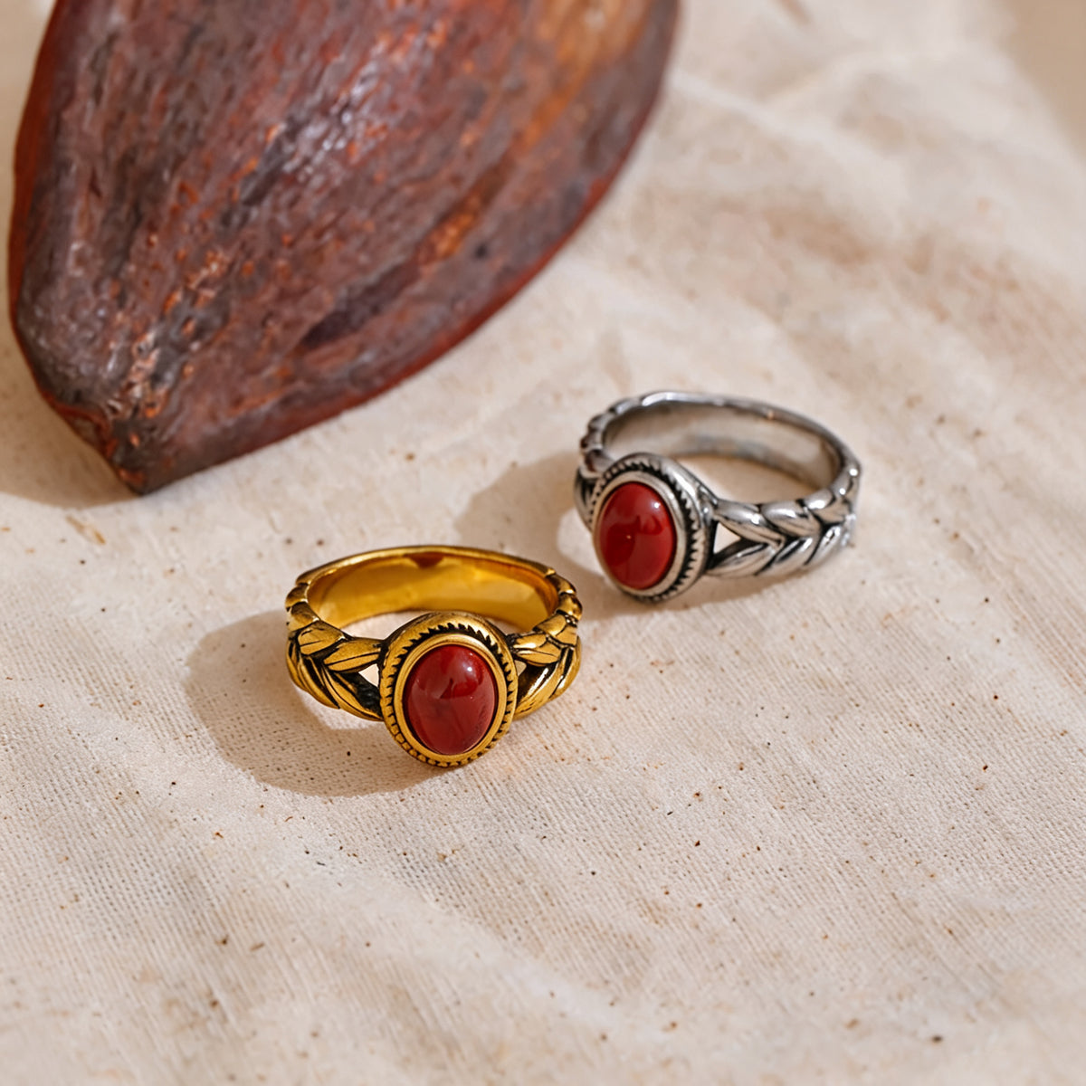 Kit Inlaid Stone Ring