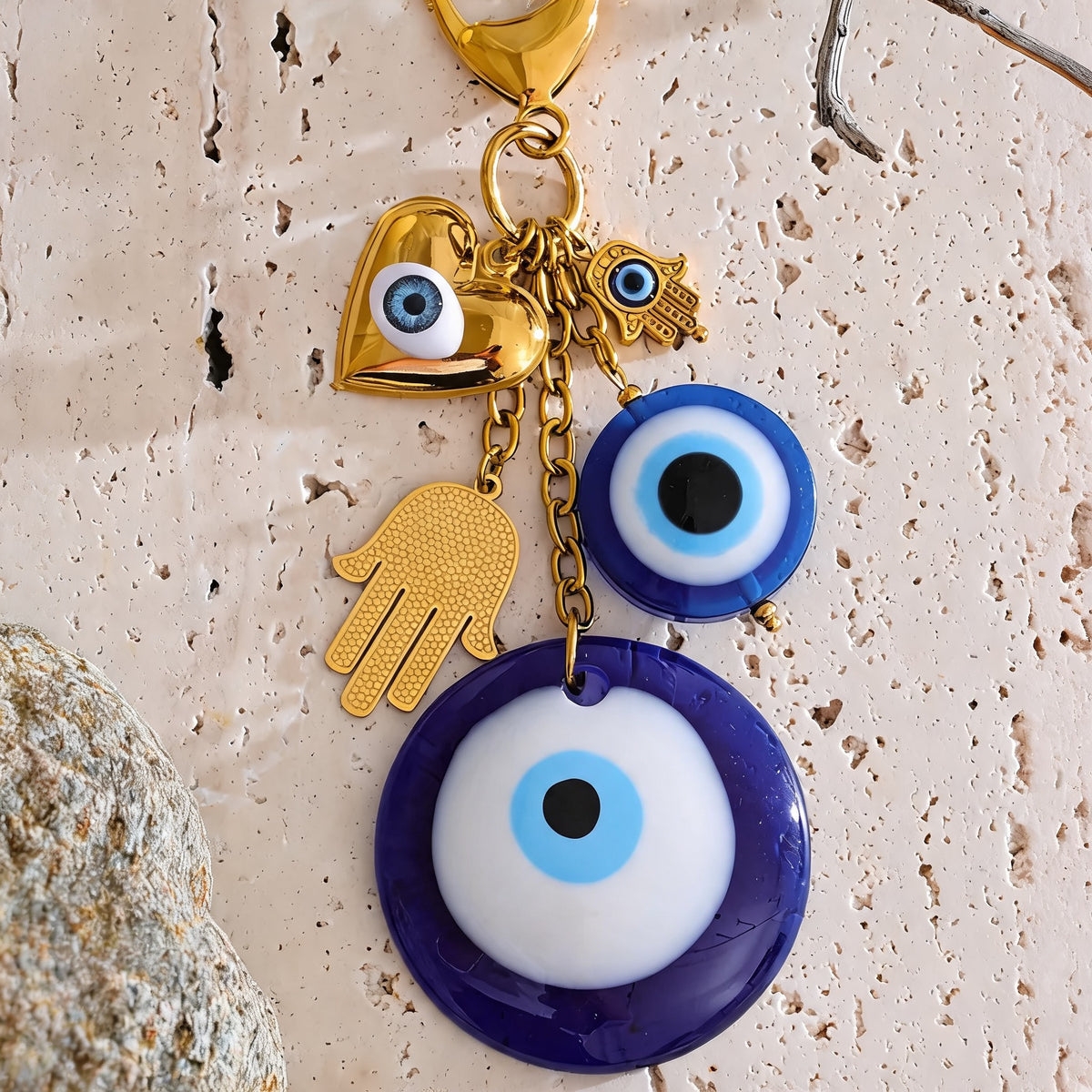 Indigo Eye Charm Keychain