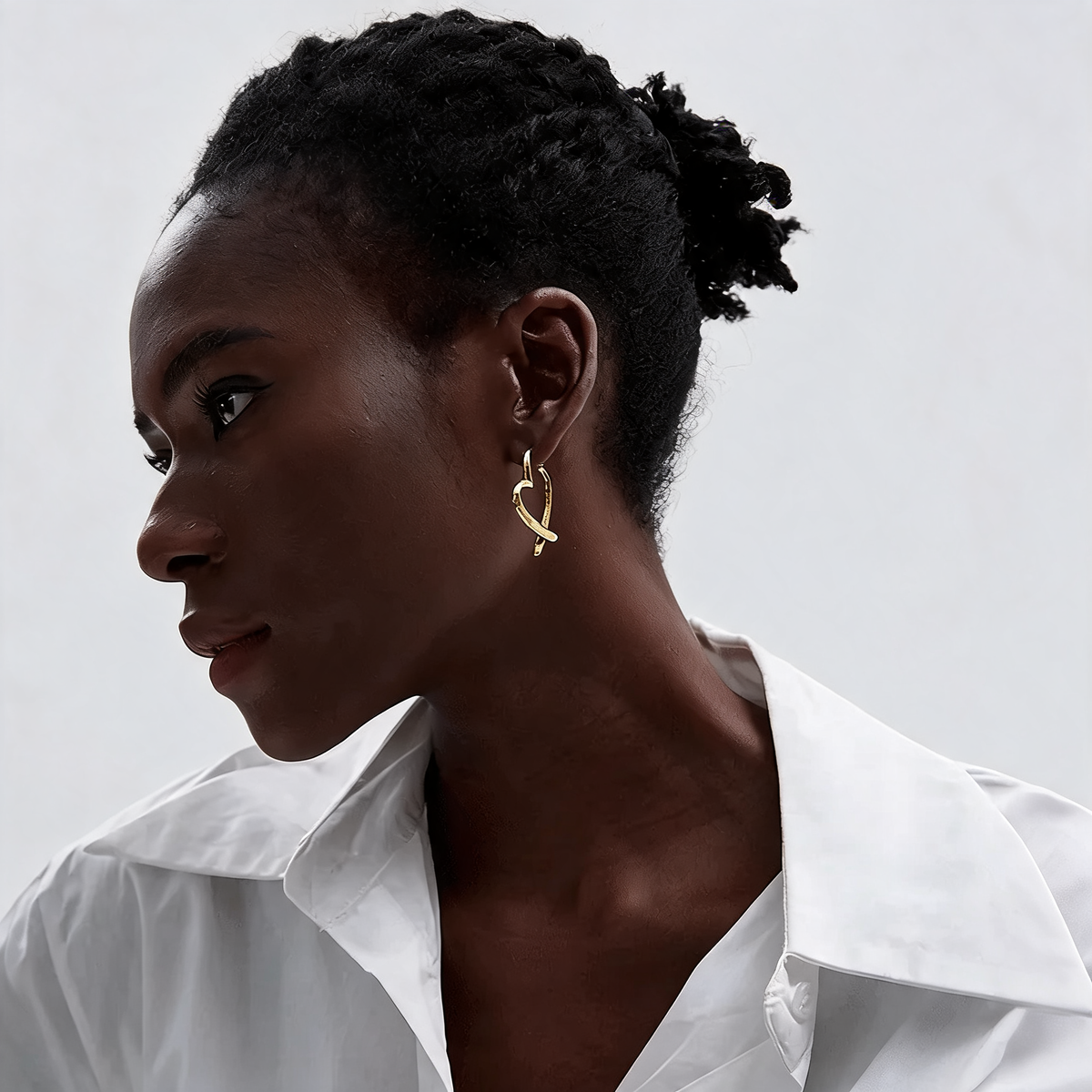Ivy Heart Hoop Earrings
