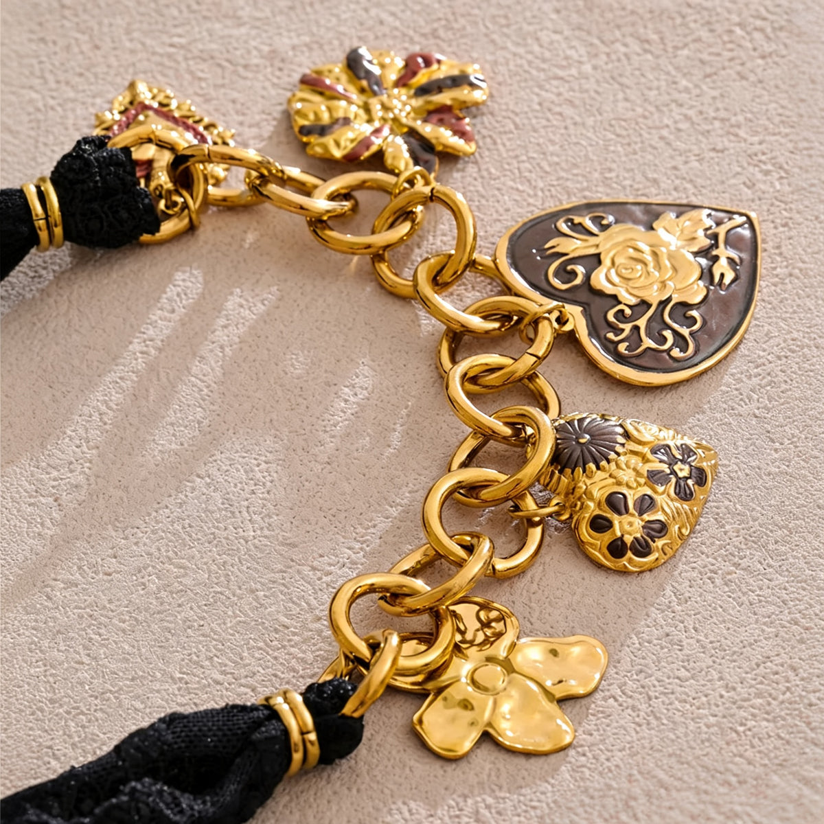 Noelle Lace Charm Necklace