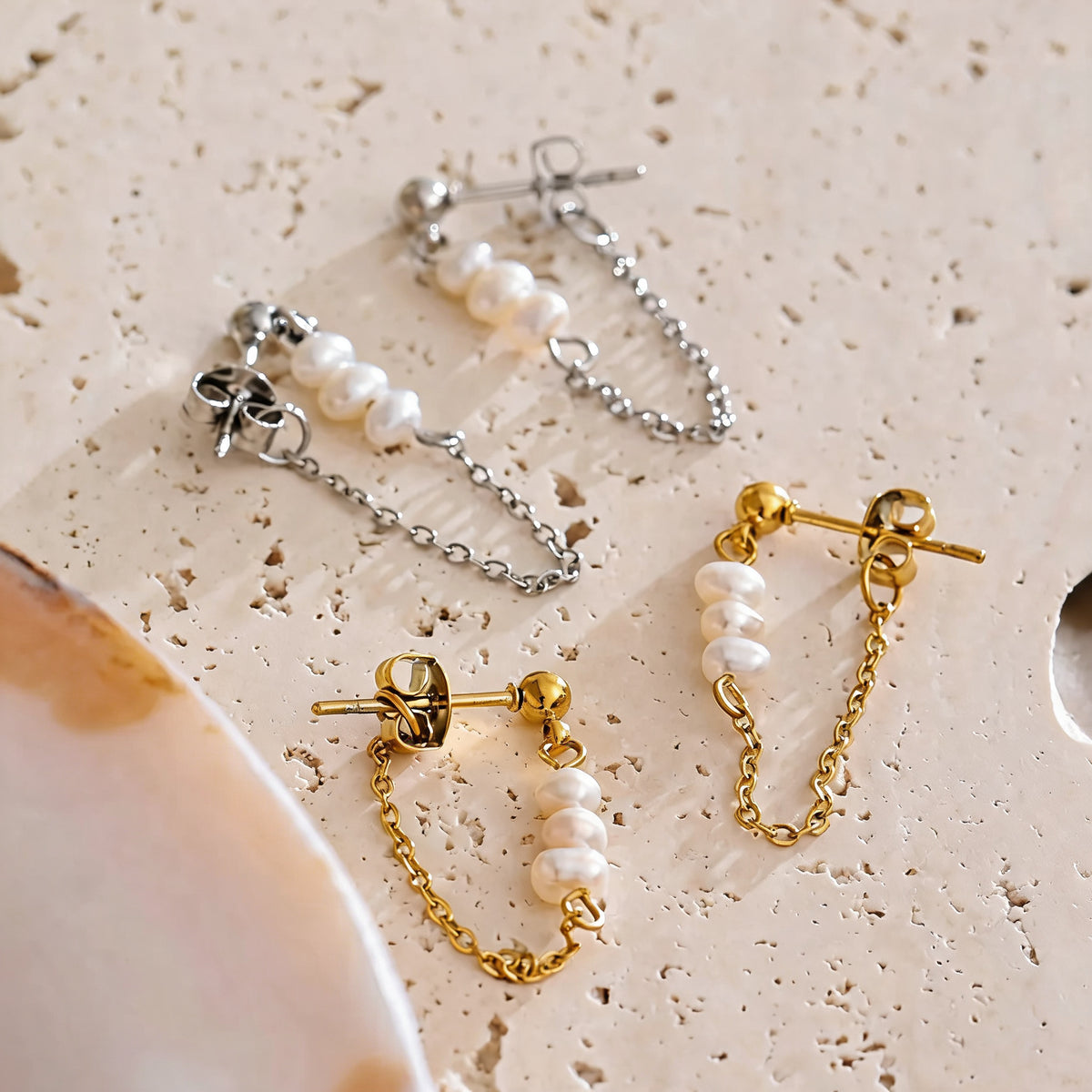 Freya Pearl Tassel Earrings