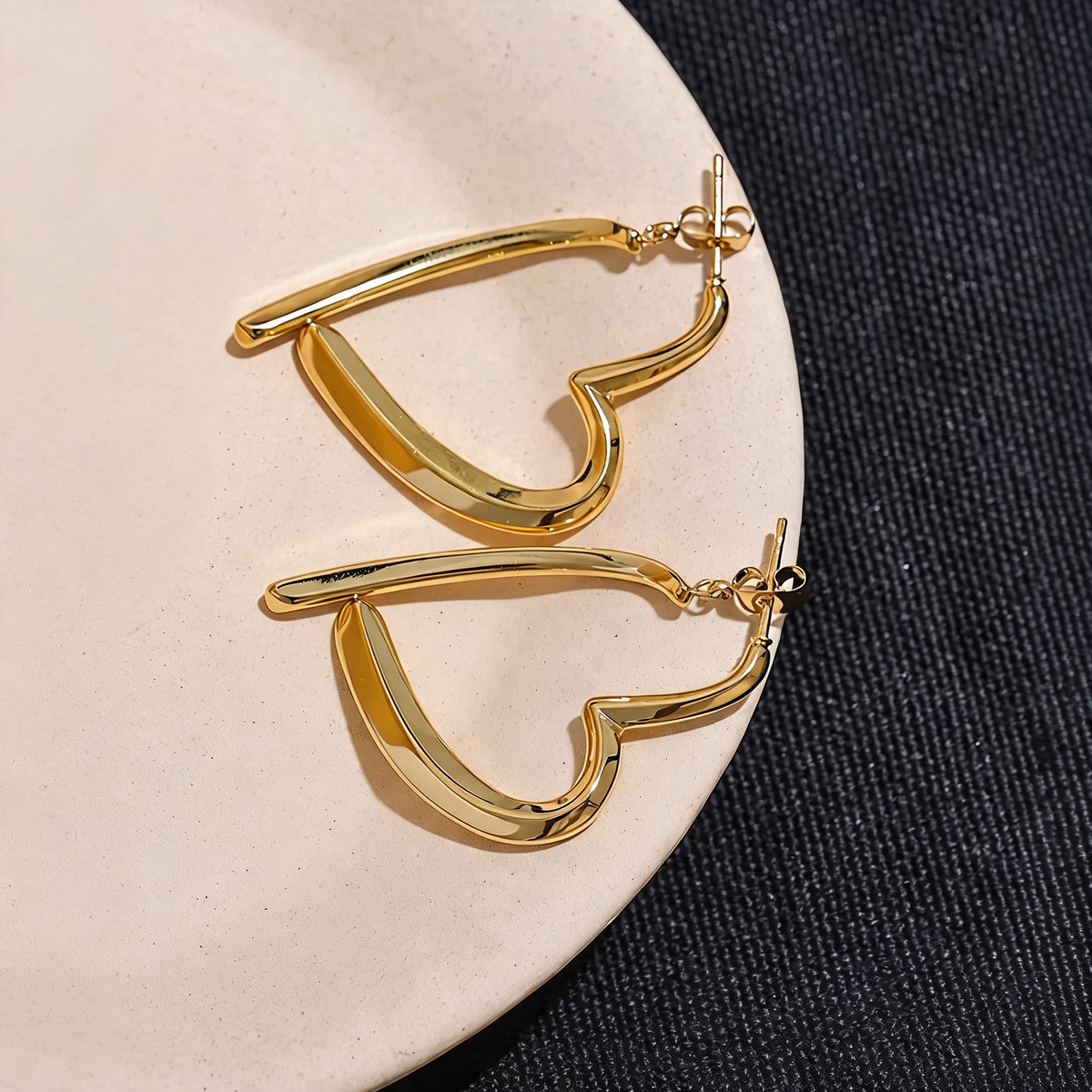 Ivy Heart Hoop Earrings