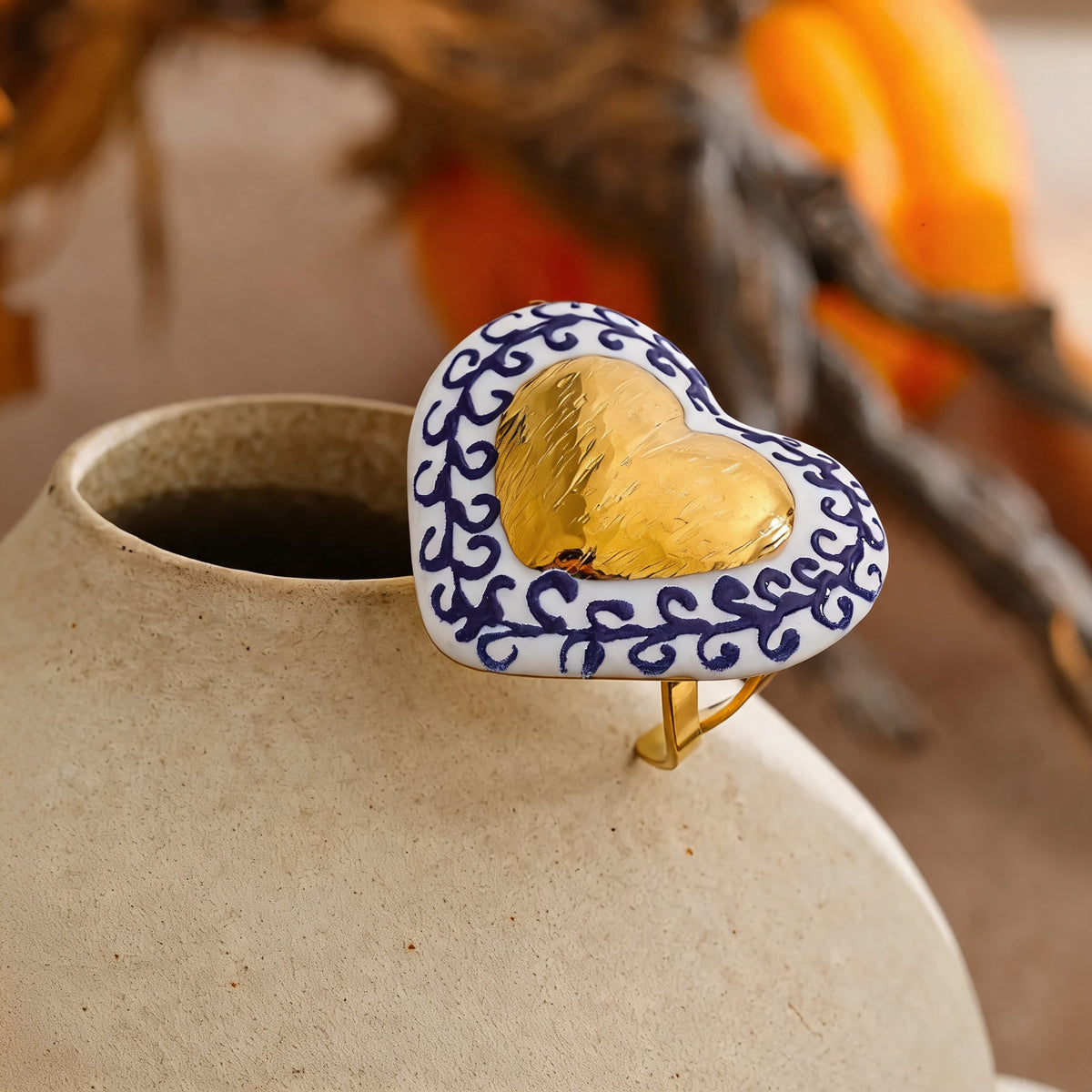 Darcy Heart Charm Ring