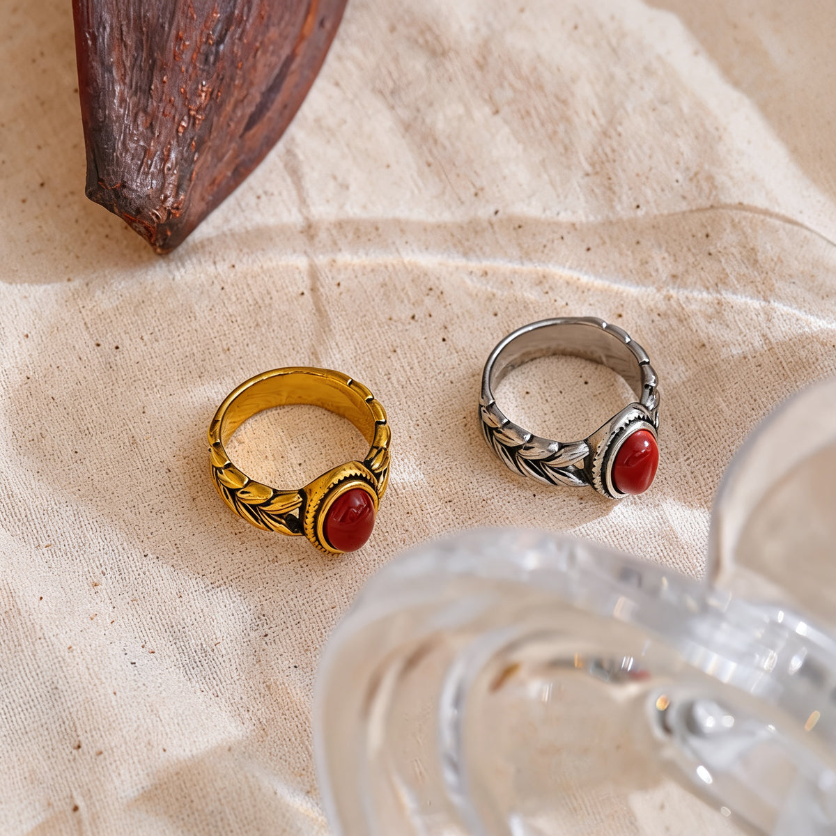 Kit Inlaid Stone Ring