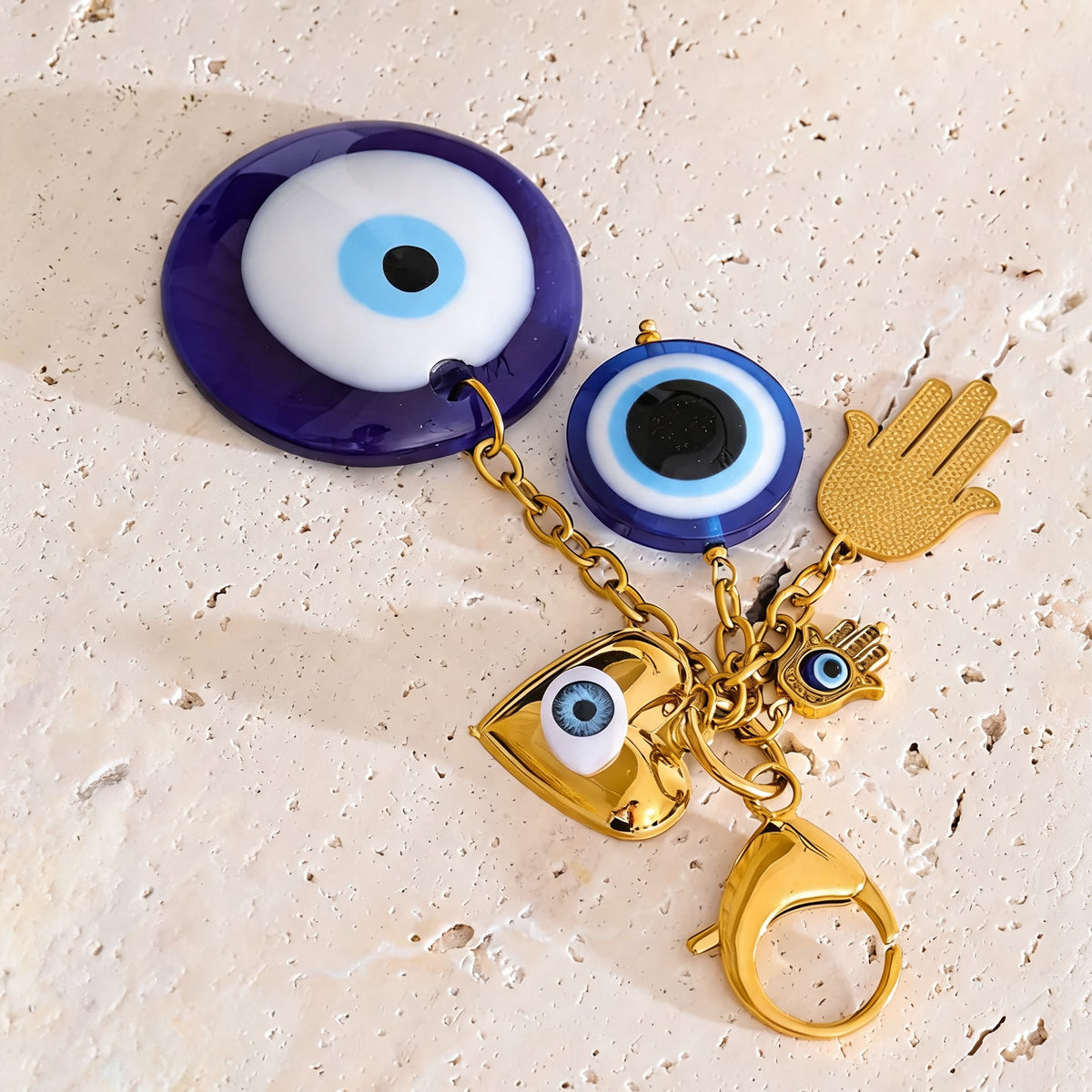 Indigo Eye Charm Keychain