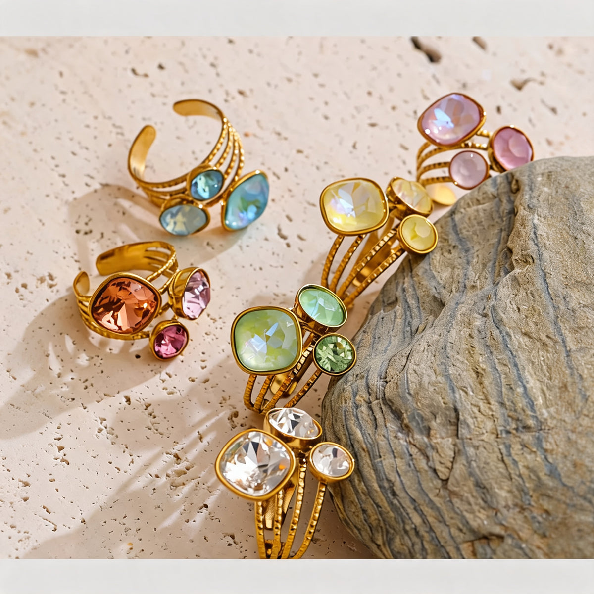 Georgie Crystal Square Ring