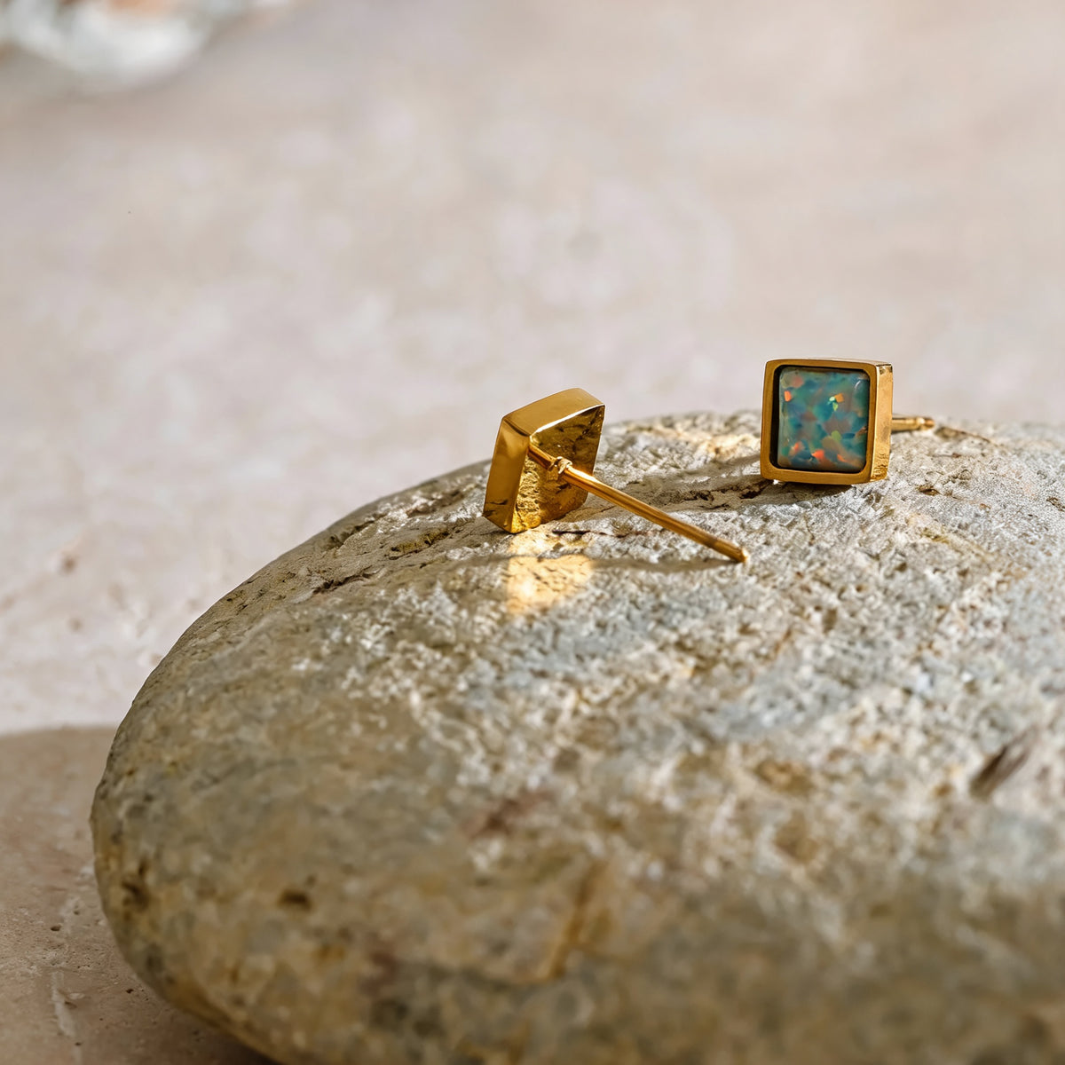 Tansy Stone Stud Earrings