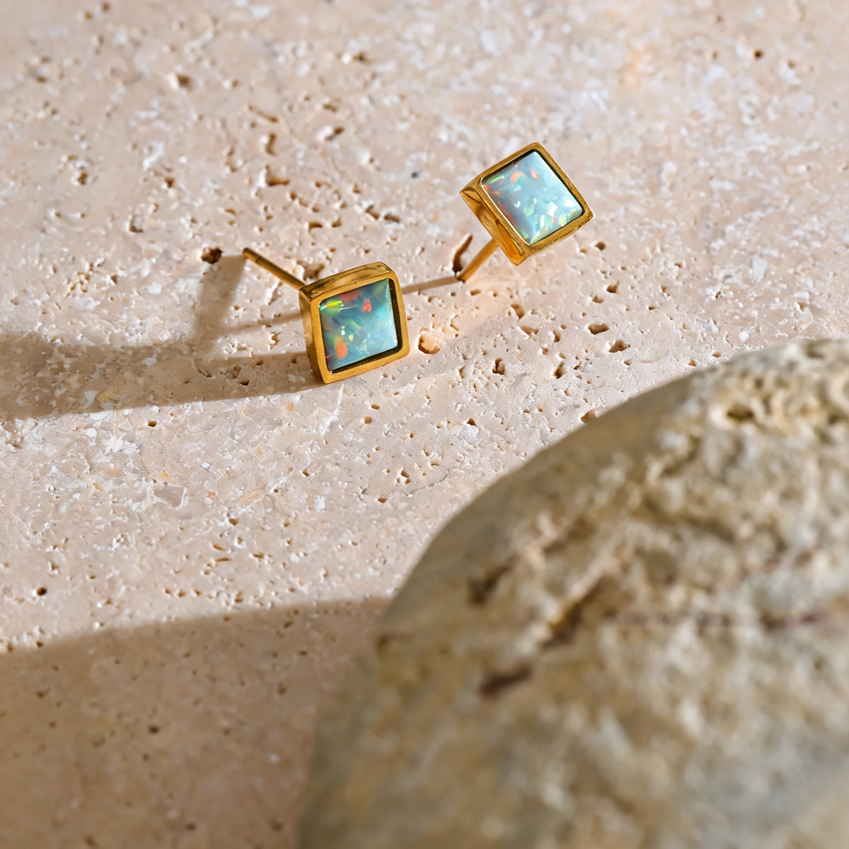 Tansy Stone Stud Earrings