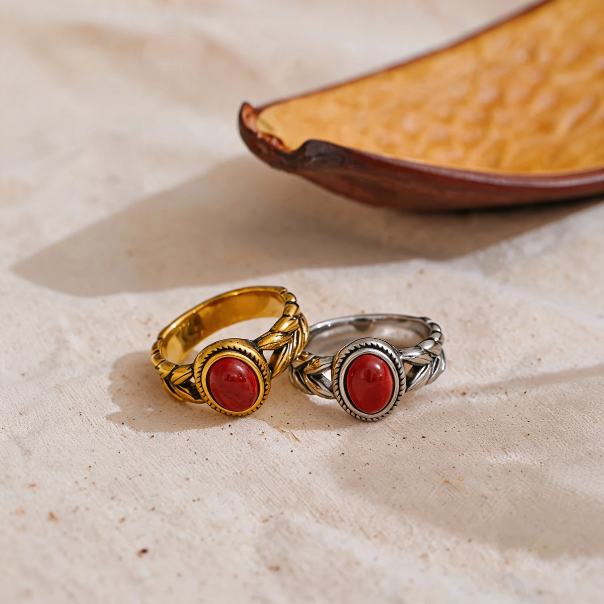 Kit Inlaid Stone Ring