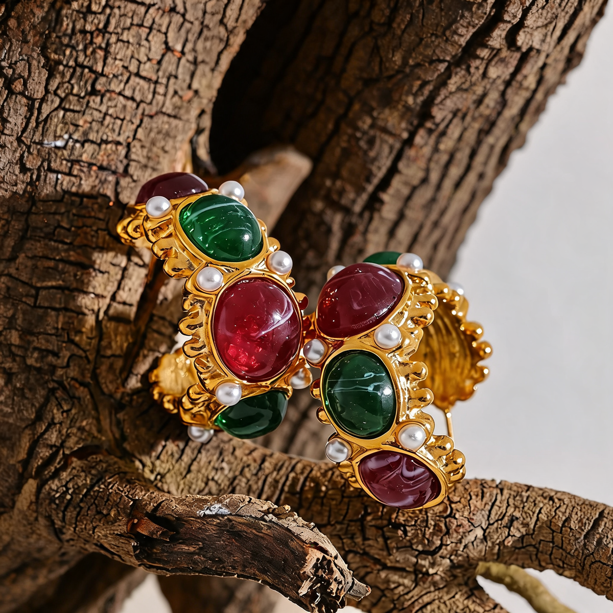 Juliet Stone Hoop Earrings
