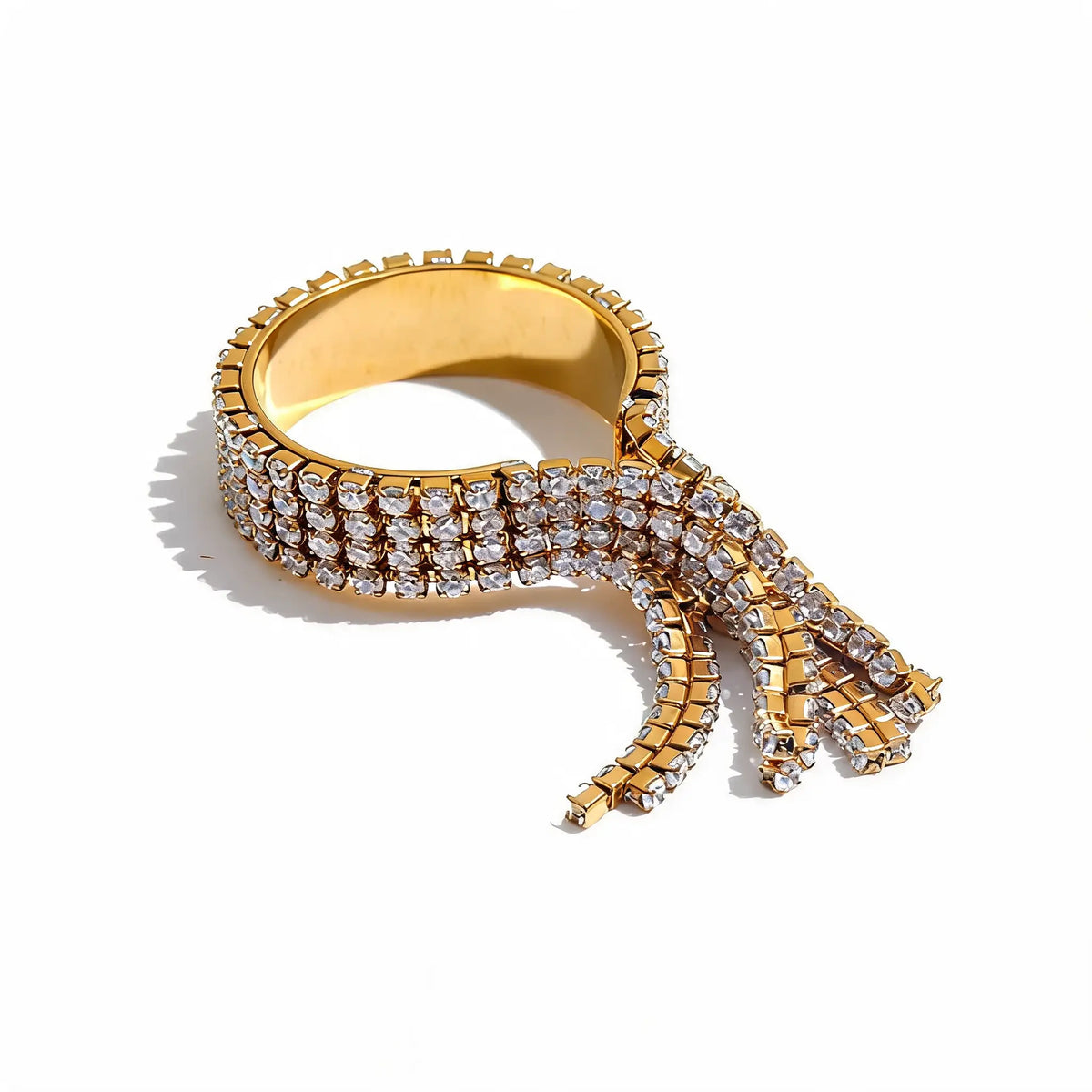 Renna Crystal Tassel Ring