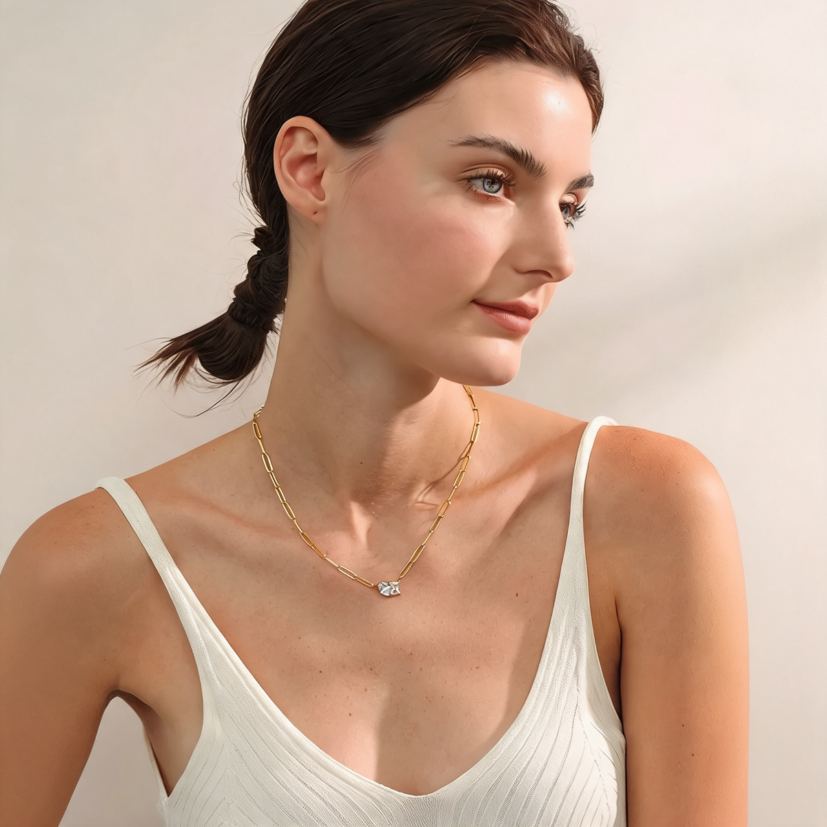 Simone Crystal Link Necklace
