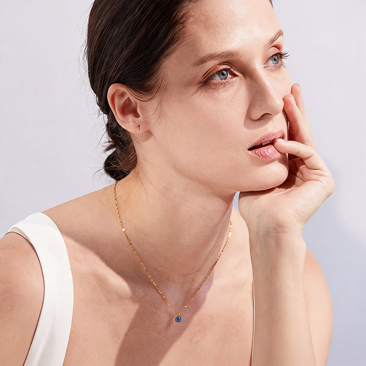 Palmer Blue Stone Necklace