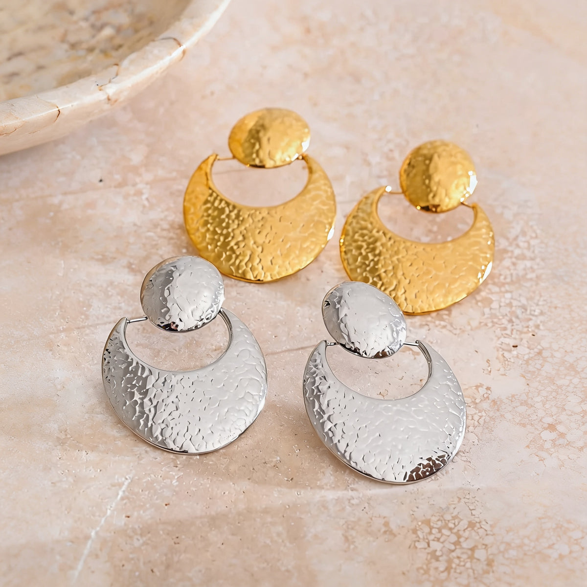 Winslow Hammered Drop Earrings