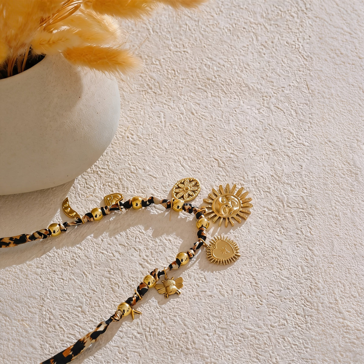 Fawn Leopard Charm Necklace