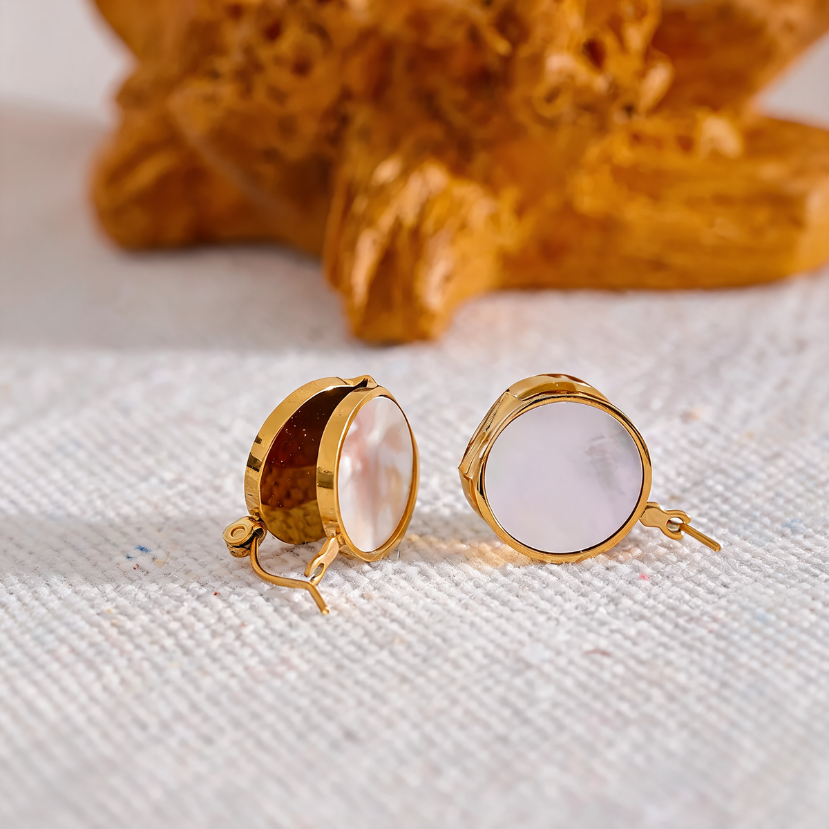 Robin Shell Hoop Earrings