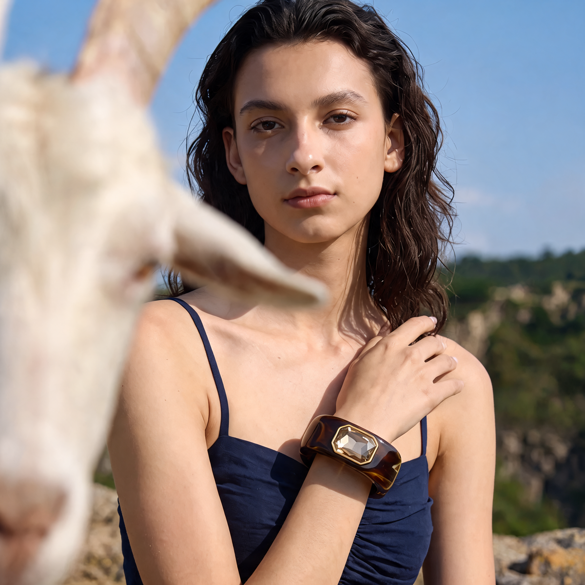 Sorrel Resin Statement Bangle