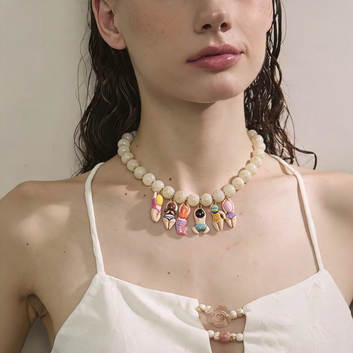 Willa Beaded Charm Necklace
