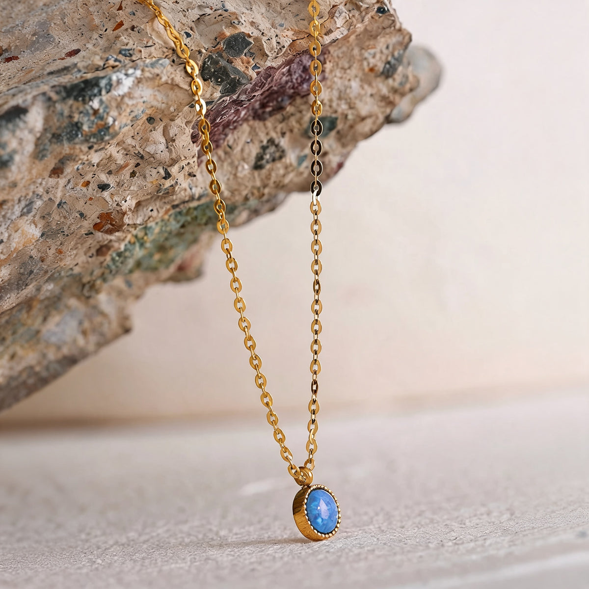 Palmer Blue Stone Necklace