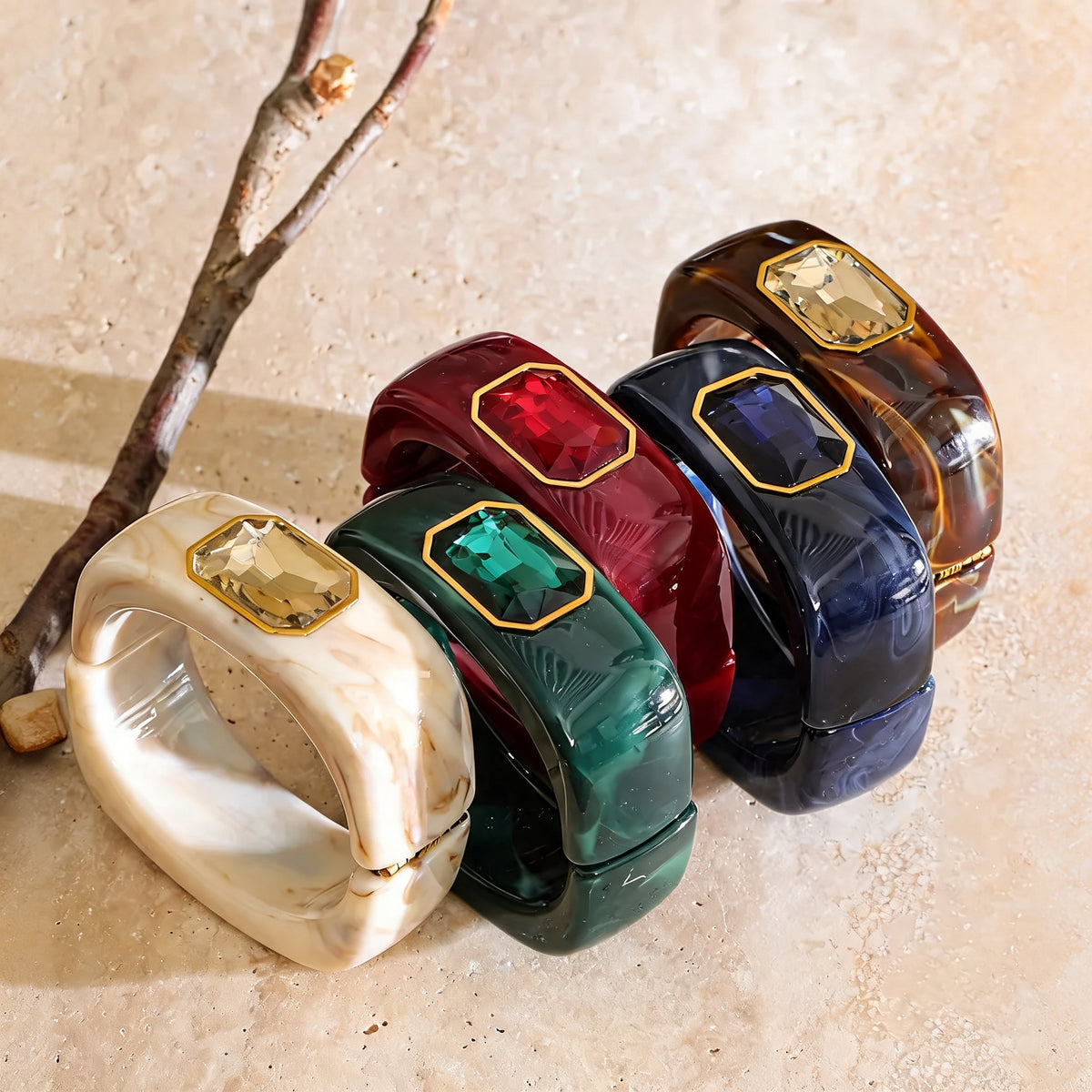 Sorrel Resin Statement Bangle