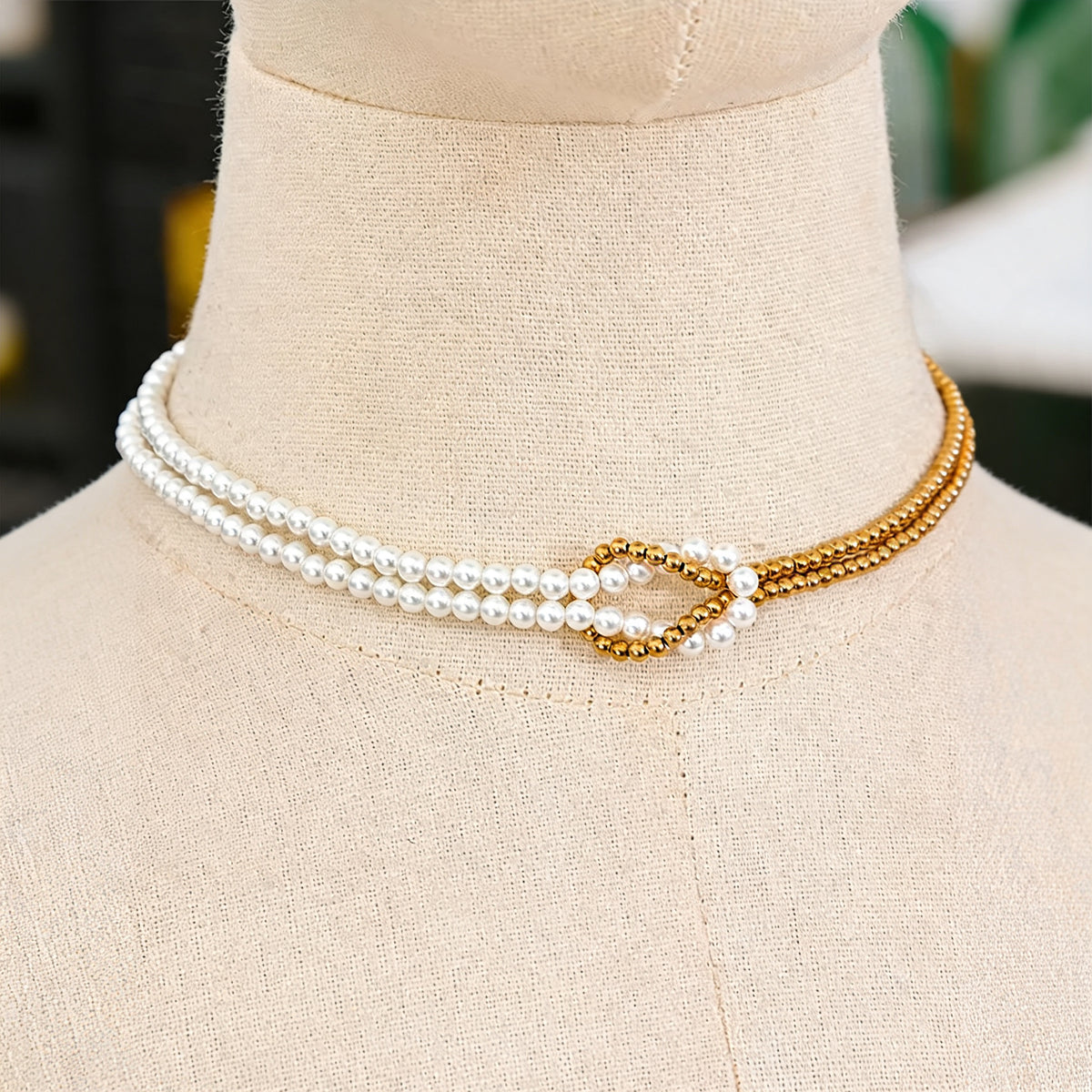 Lane Faux Pearl Necklace